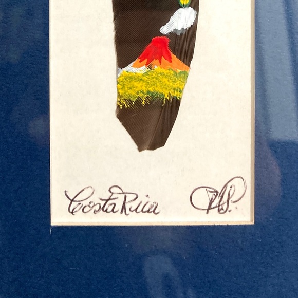 LAST CHANCE 😍 Set 2, Hand-painted Costa Rican Feather - Picture 4 of 13